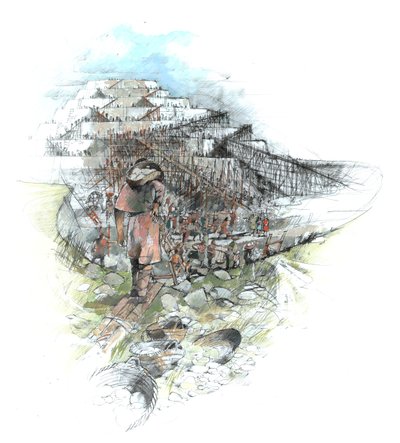 Budowa Sudbury Hill (akwarela na papierze) autorstwa Ivan Lapper