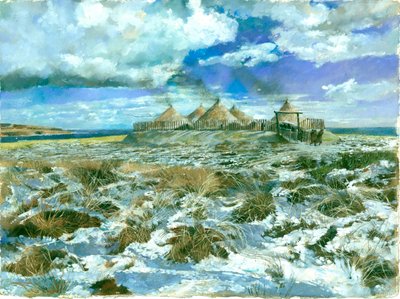 Osada z epoki żelaza w Scarborough, ok. V wiek p.n.e., ok. 1990-2010 autorstwa Ivan Lapper
