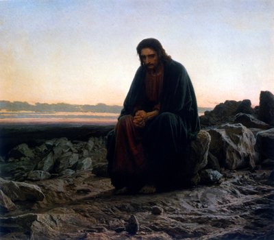 Chrystus na pustyni. lub Chrystus na pustkowiu autorstwa Ivan Nikolaevich Kramskoy