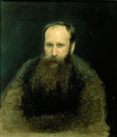 Portret Wasilija Wasiliewicza Wierieszczagina, 1883 r. autorstwa Ivan Nikolaevich Kramskoy