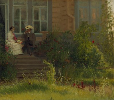 Artyści Dacza w Siverskaya, 1883 autorstwa Ivan Nikolaevich Kramskoy