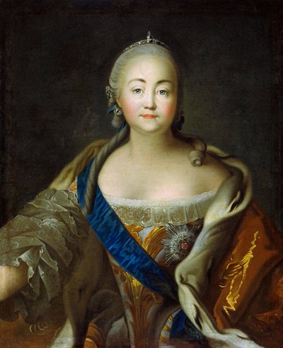 Portret cesarzowej Elżbiety 1709-1762, 1750-1760. autorstwa Ivan Petrovich Argunov