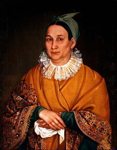 Portret żony kupca autorstwa Ivan Vasilievich Tarkhanov