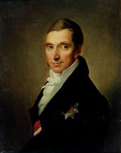 Portret lekarza Johanna-Georga von Ruehl 1768-1846, 1823 autorstwa Ivan Vasilyevich Luchaninov