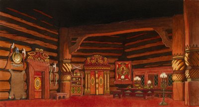 Scenografia do opery Carska panna młoda N. Rimskiego-Korsakowa, 1930 autorstwa Ivan Yakovlevich Bilibin