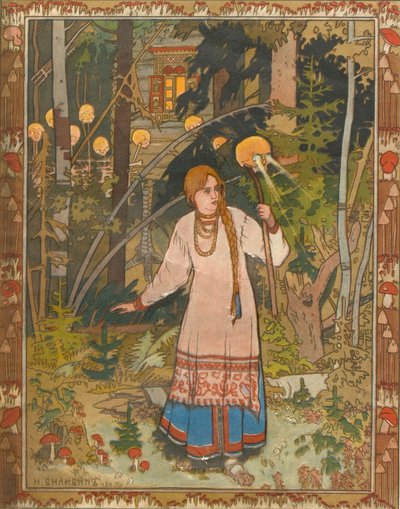 Wasylisa Piękna Ilustracja do książki Wasilisa Piękna, 1900 autorstwa Ivan Yakovlevich Bilibin