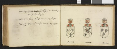 Ilustracja z prywatnego archiwum w Bibliotece Narodowej zatytułowana Insignia quædam virorum illustrium in Norvegia quodam habitantium autorstwa Ivera Nielssøna Hirtzholma autorstwa Iver Hirtzholm