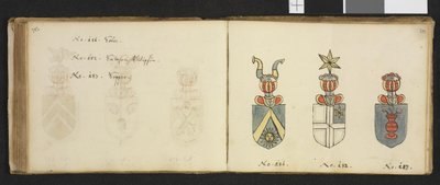 Ilustracja z prywatnego archiwum w Bibliotece Narodowej zatytułowana Insignia quædam virorum illustrium in Norvegia quodam habitantium autorstwa Ivera Nielssøna Hirtzholma autorstwa Iver Hirtzholm
