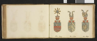 Ilustracja z prywatnego archiwum w Bibliotece Narodowej zatytułowana Insignia quædam virorum illustrium in Norvegia quodam habitantium autorstwa Ivera Nielssøna Hirtzholma autorstwa Iver Hirtzholm