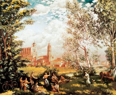 "Fete champetre" Obraz Ivo Pascuala i Rodesa (1883-1949). 1939 DR autorstwa Ivo Pascual i Rodes