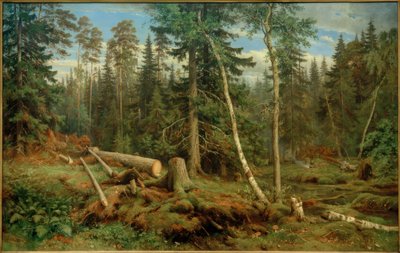 I.I.Schischkin, Holzschlag autorstwa Ivan Ivanovich Shishkin