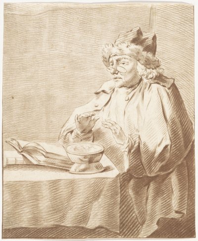 Portret Jurraana Buttnera przy piecyku autorstwa Izaak Jansz. de Wit