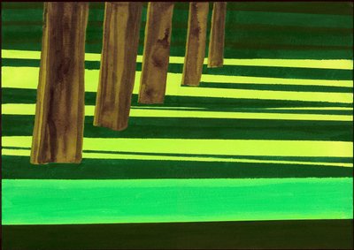 Kensington Gardens Series: Dazzle, 2007 (media mieszane na papierze) autorstwa Izabella Godlewska de Aranda