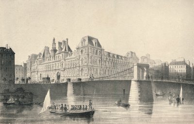 Widok na Hotel de Ville i Pont dArcole, 1915 autorstwa J.B. Arnout