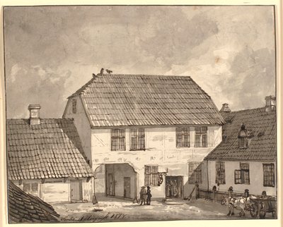 Wnętrze gospodarstwa z Sorø autorstwa Johan Christian Dahl