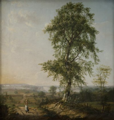Krajobraz z wielkim drzewem autorstwa Johan Christian Dahl