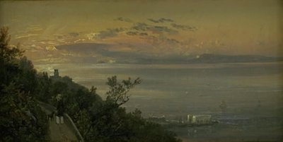 Widok ze wzgórz nad Castellamare w Neapolu autorstwa Johan Christian Dahl