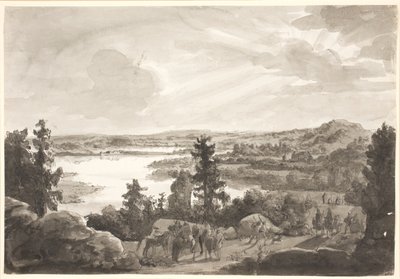 Widok na jezioro, Norwegia autorstwa Johan Christian Dahl