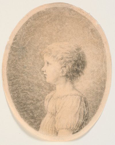 Portret dziecka. Profil po prawej autorstwa J.F. Clemens