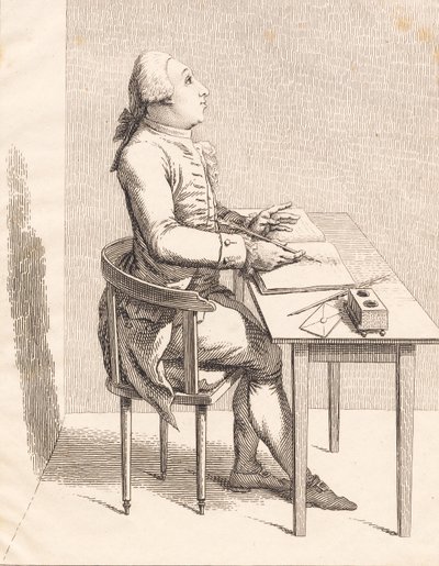 Pan przy biurku autorstwa J.F. Clemens