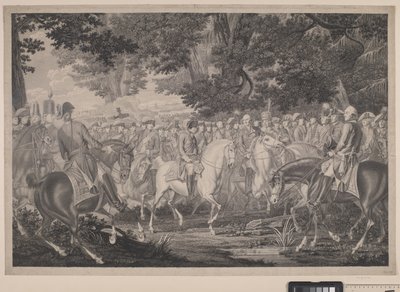 Frederik Wielki wraca do domu po rewii w Poczdamie autorstwa J.F. Clemens