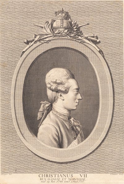 Kong Christian VII autorstwa J.F. Clemens