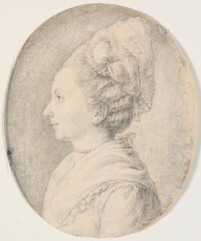 Portret kobiety. Profil po lewej autorstwa J.F. Clemens