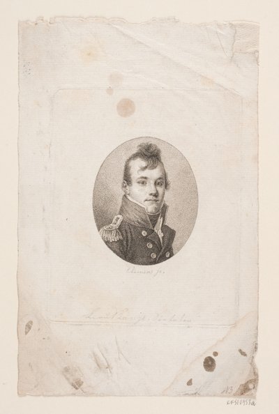 Porucznik Ole Christian Lange autorstwa J.F. Clemens