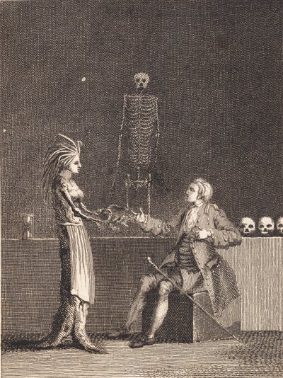 Niels Klim w izbie anatomii autorstwa J.F. Clemens