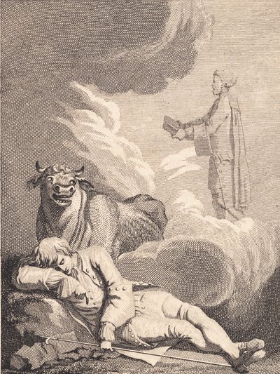 Niels Klim myśli, że słyszy urzędnika w Fane Kirke. W autorstwa J.F. Clemens