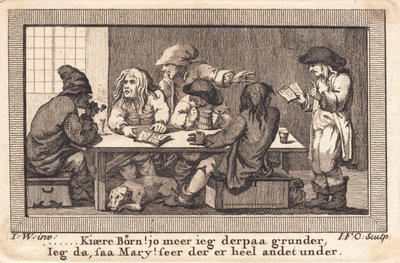 Wiersz Peder Paars jest oceniany w karczmie na trzech jeleniach autorstwa J.F. Clemens