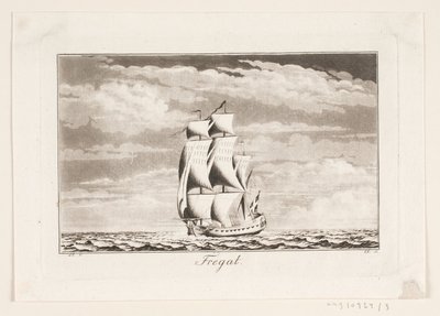 Zestaw statków. Fregata autorstwa J.F. Clemens