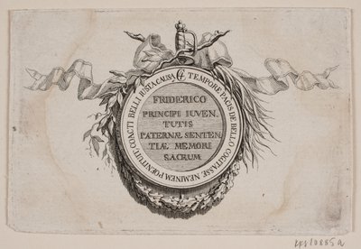 Winieta z medalem autorstwa J.F. Clemens