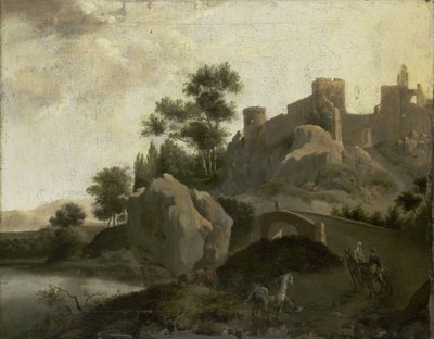 Włoski krajobraz autorstwa J.G. Schieblius