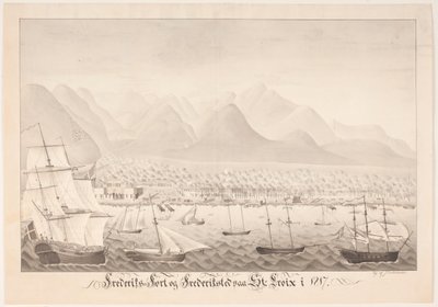 Frederiksfort i Frederiksted na St Croix autorstwa J.L.V. Michaelsen
