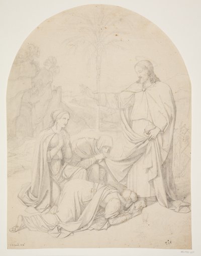 Zmartwychwstały Chrystus objawia się kobietom”. autorstwa J.L. Lund