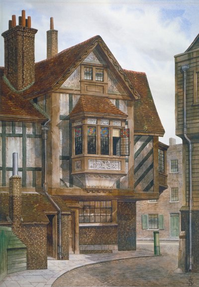 Domy w Bishopsgate, City of London, 1860. autorstwa JL Stewart