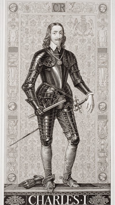 Karol I (1600-49) z „Illustrations of English and Scottish History” Tom I autorstwa J.L. Williams