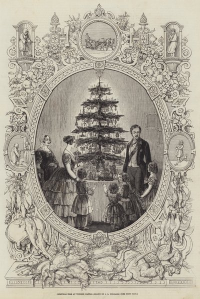 Choinka w zamku Windsor autorstwa J.L. Williams