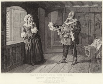Falstaff i pani Ford, Wesołe żony Windsoru, Akt III, Scena III autorstwa J.M.L. Ralston