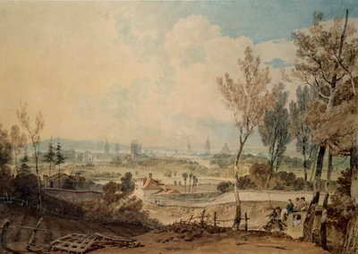 Widok Oksfordu od strony południowej Headington Hill, 1803-1804 autorstwa Joseph Mallord William Turner