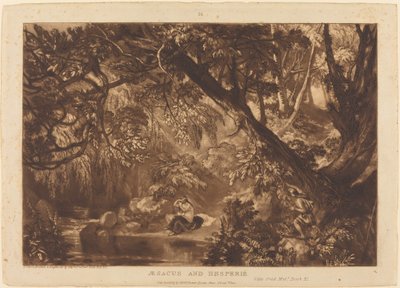 Aesacus i Hesperie, opublikowane 1819. autorstwa Joseph Mallord William Turner
