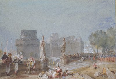 Zamek Nantes, ok. 1830 autorstwa Joseph Mallord William Turner