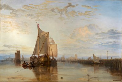 Dort lub Dordrecht: Dort Packet-Boat z Rotterdamu Becalmed, 1818. autorstwa Joseph Mallord William Turner