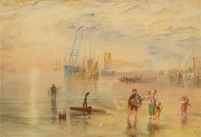 „Zamek Flint, Północna Walia”, 1834-1838 autorstwa Joseph Mallord William Turner
