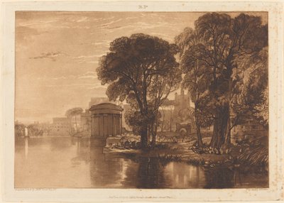 Isleworth, opublikowane 1819. autorstwa Joseph Mallord William Turner