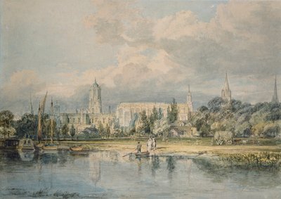 South View of Christ Church itp. z łąk, 1798-1799 autorstwa Joseph Mallord William Turner