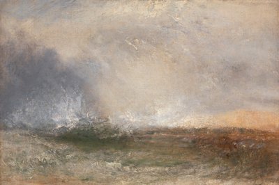 Burzliwe morze pękające na brzegu, między 1840 a 1845 rokiem. autorstwa Joseph Mallord William Turner