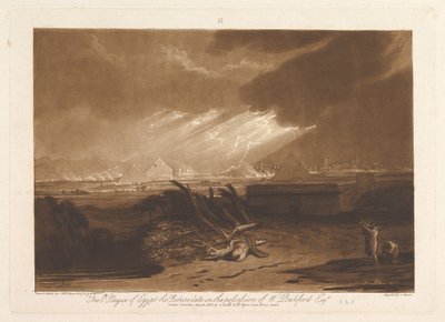 Piąta plaga egipska Liber Studiorum, cz. III, tablica 16, 10 czerwca 1808 r. autorstwa Joseph Mallord William Turner