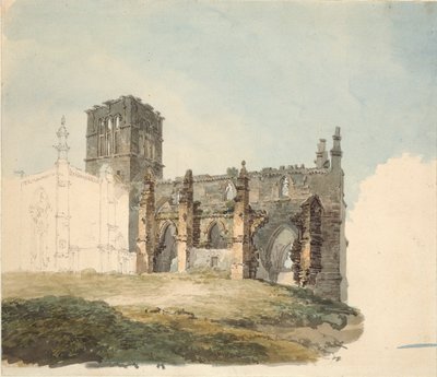 Zrujnowane opactwo w Haddington, c1794 autorstwa Joseph Mallord William Turner